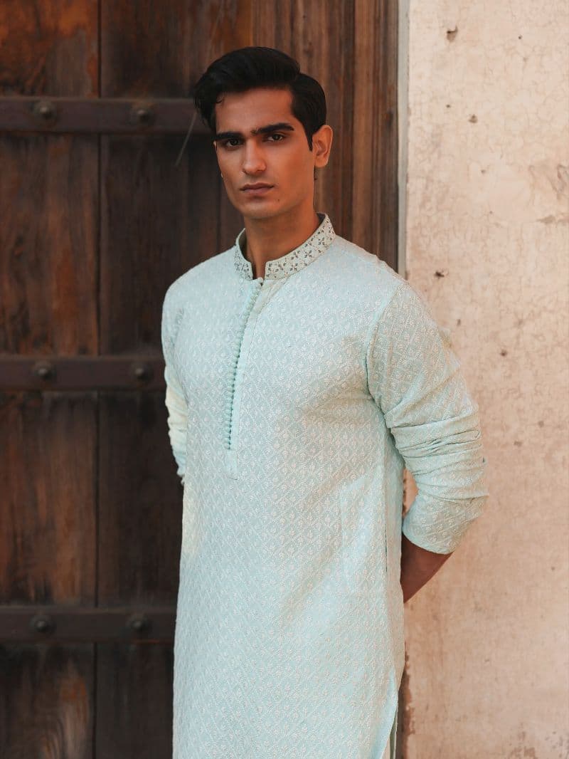 Embroidered Viscose Kurta Pajama - ECMTKP5-010 thumbnail
