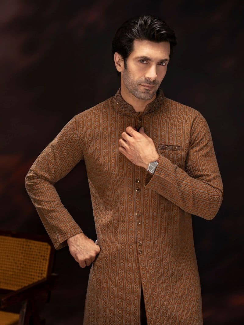 Embroidered Viscose Kurta Pajama - ECMTKP5-011 thumbnail