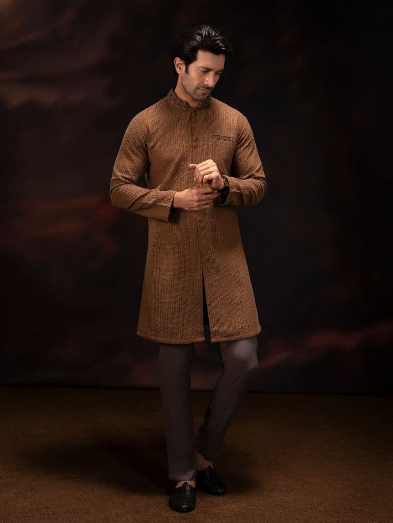 Embroidered Viscose Kurta Pajama - ECMTKP5-011 thumbnail