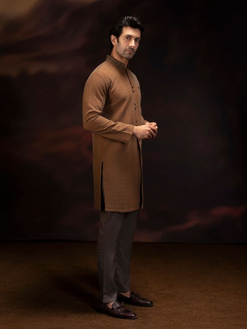 Embroidered Viscose Kurta Pajama - ECMTKP5-011 thumbnail