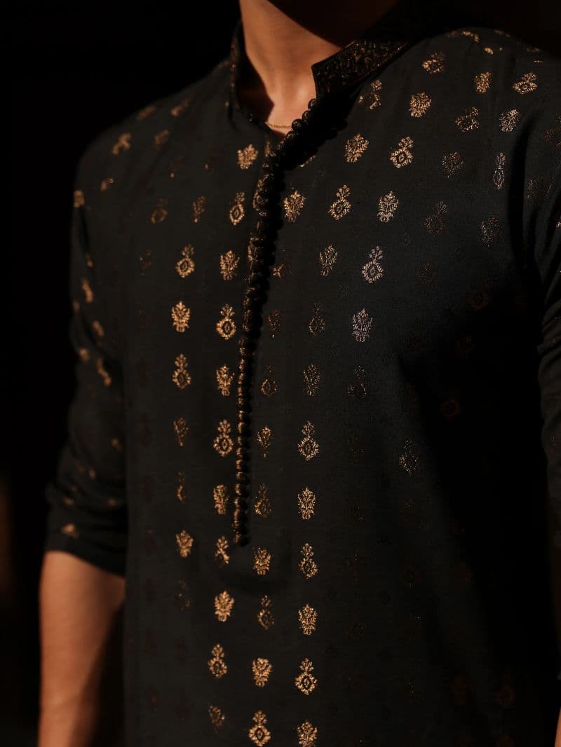 Embroidered Jacquard Kurta Pajama - EMTKPC5-001