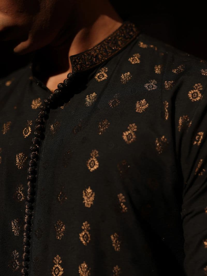 Embroidered Jacquard Kurta Pajama - EMTKPC5-001