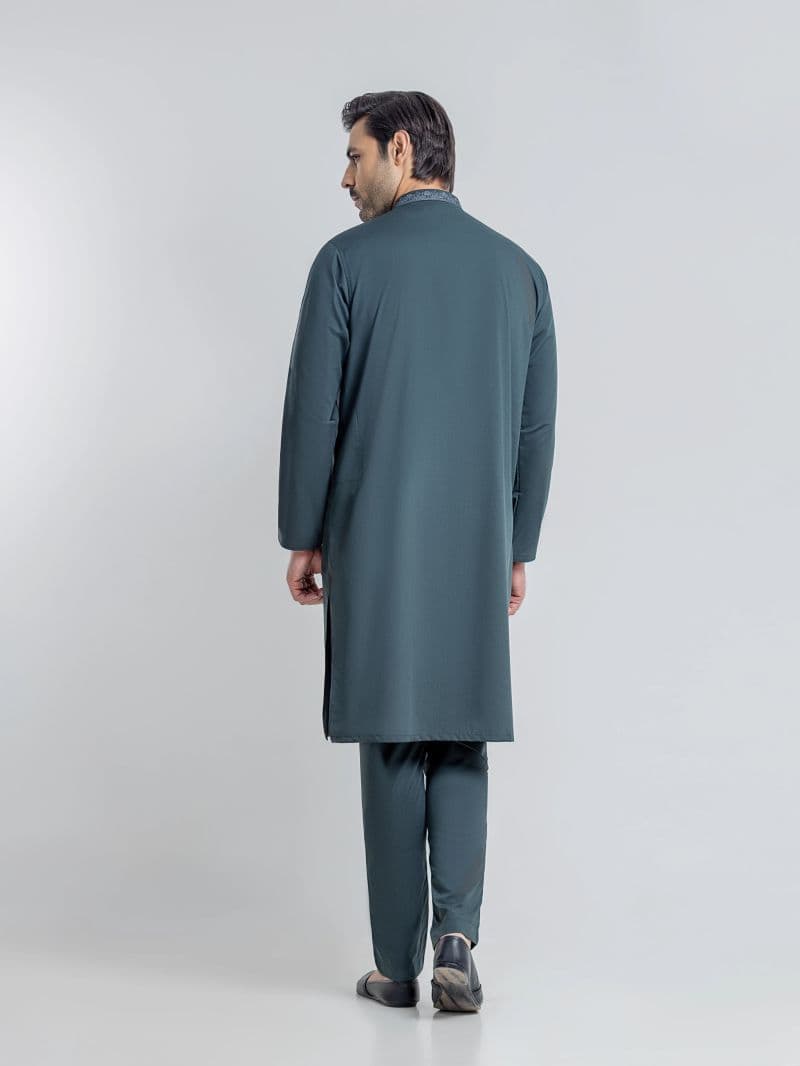 Embroidered Blended Kurta Pajama - EMTKPT6-113 thumbnail