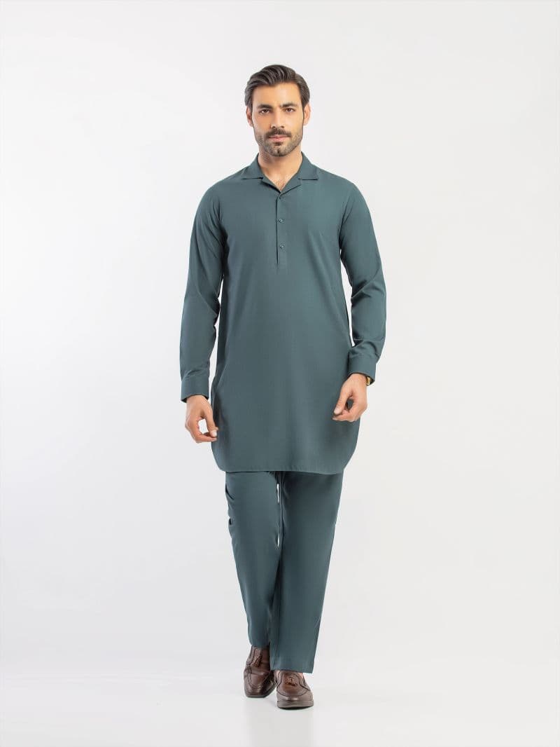 Embroidered Blended Kurta Pajama - EMTKPT5-095 thumbnail