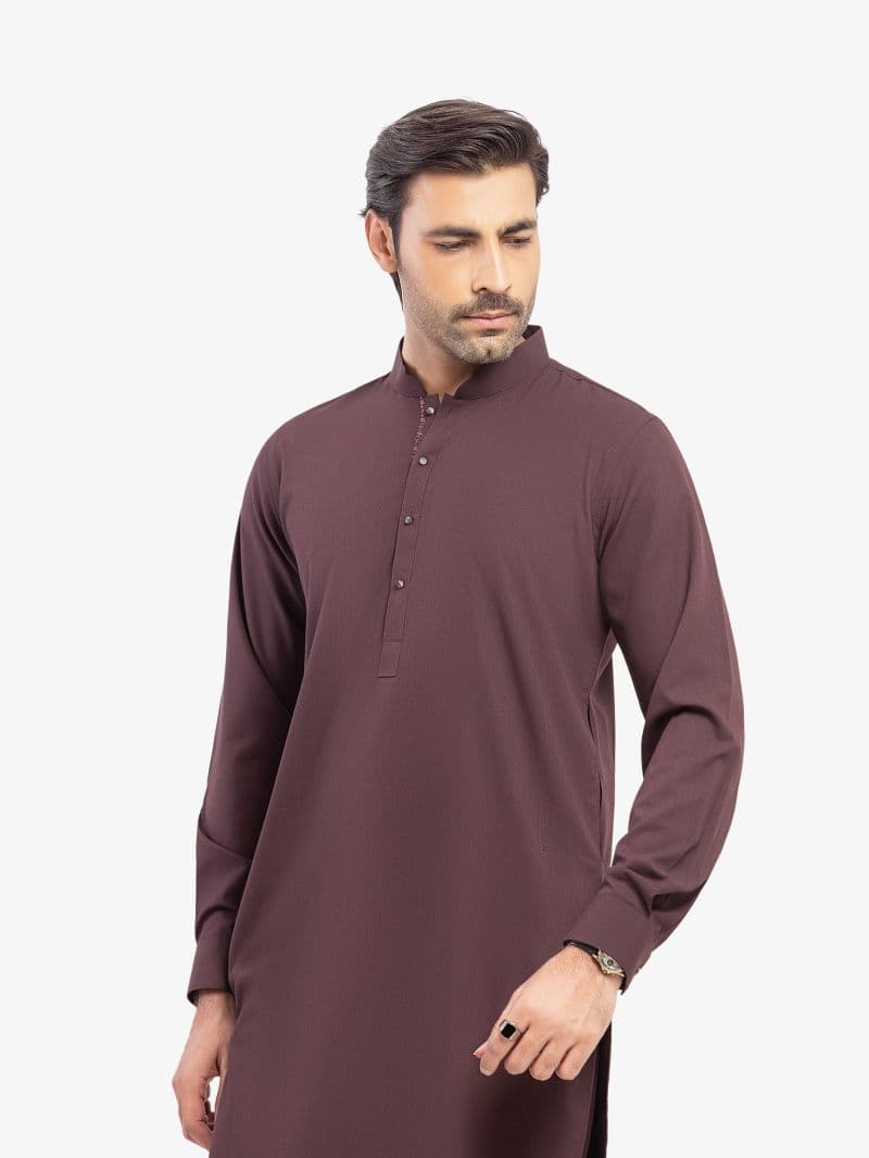 Embroidered Dobby Kurta Pajama - EMTKPT5-079 thumbnail