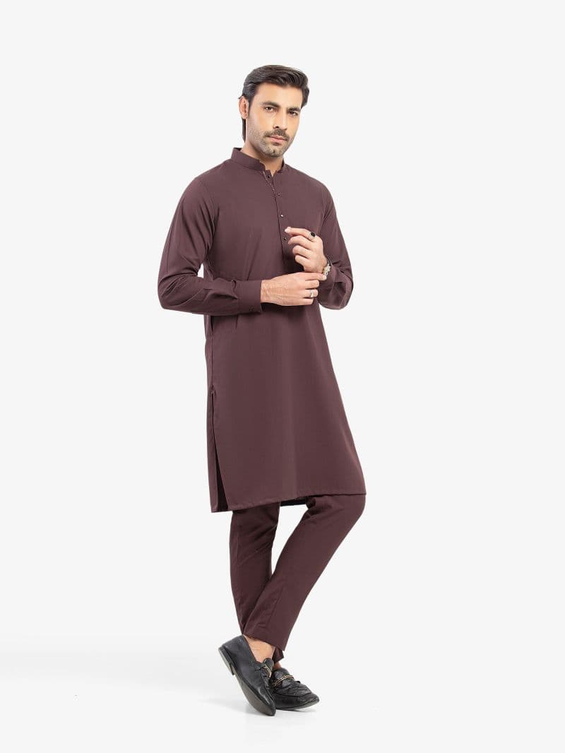 Embroidered Dobby Kurta Pajama - EMTKPT5-079 thumbnail