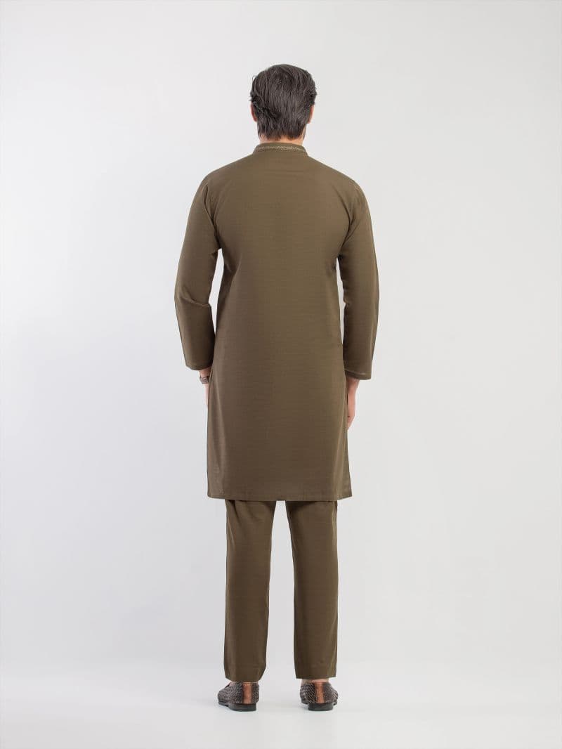 Embroidered Khaddar Kurta Pajama - EMTKPT5-093 thumbnail