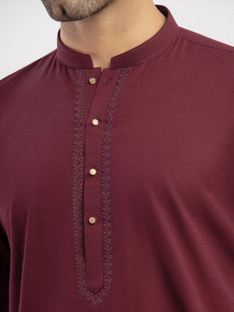 Embroidered Khaddar Kurta Pajama - EMTKPT5-091