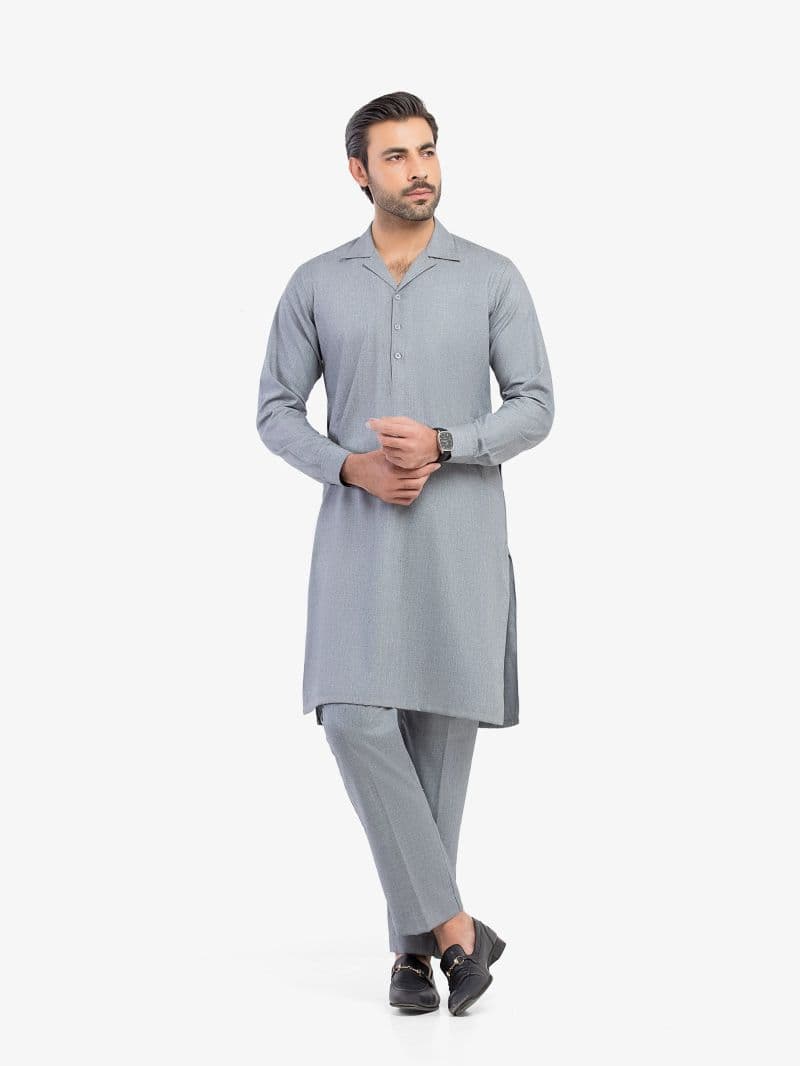 Embroidered Blended Kurta Pajama - EMTKPT5-087 thumbnail