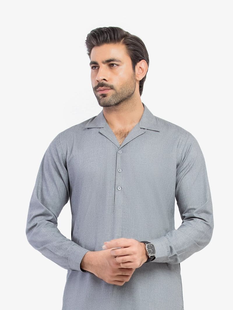 Embroidered Blended Kurta Pajama - EMTKPT5-087 thumbnail