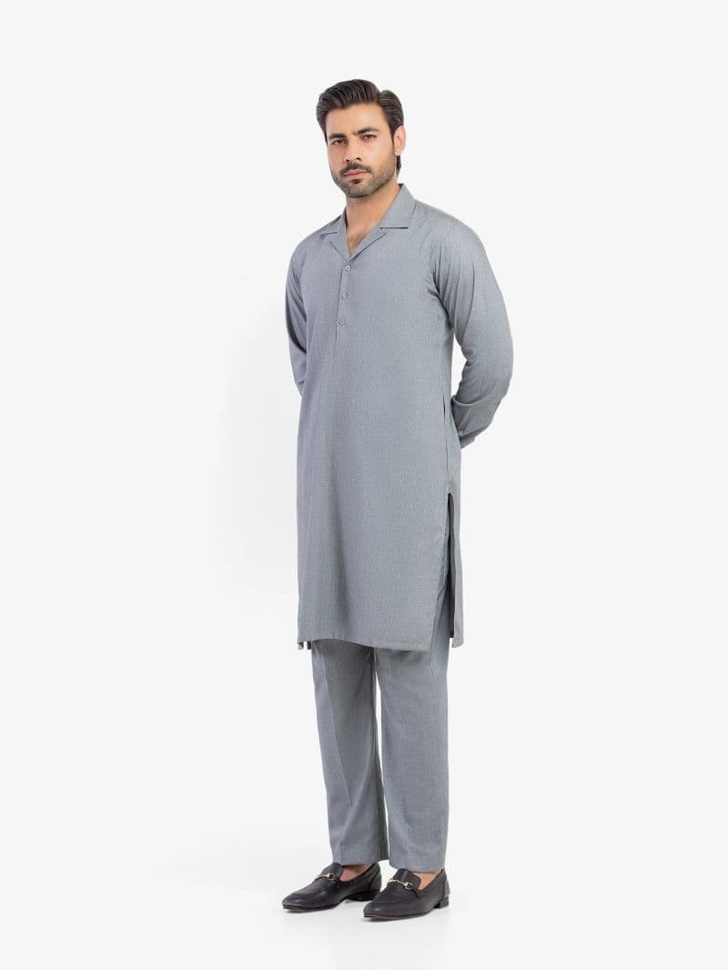 Embroidered Blended Kurta Pajama - EMTKPT5-087 thumbnail