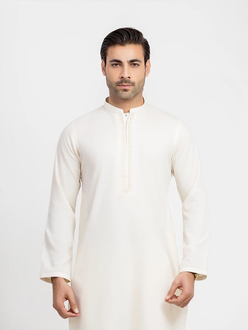 Embroidered Blended Kurta Pajama - EMTKPT5-099 thumbnail