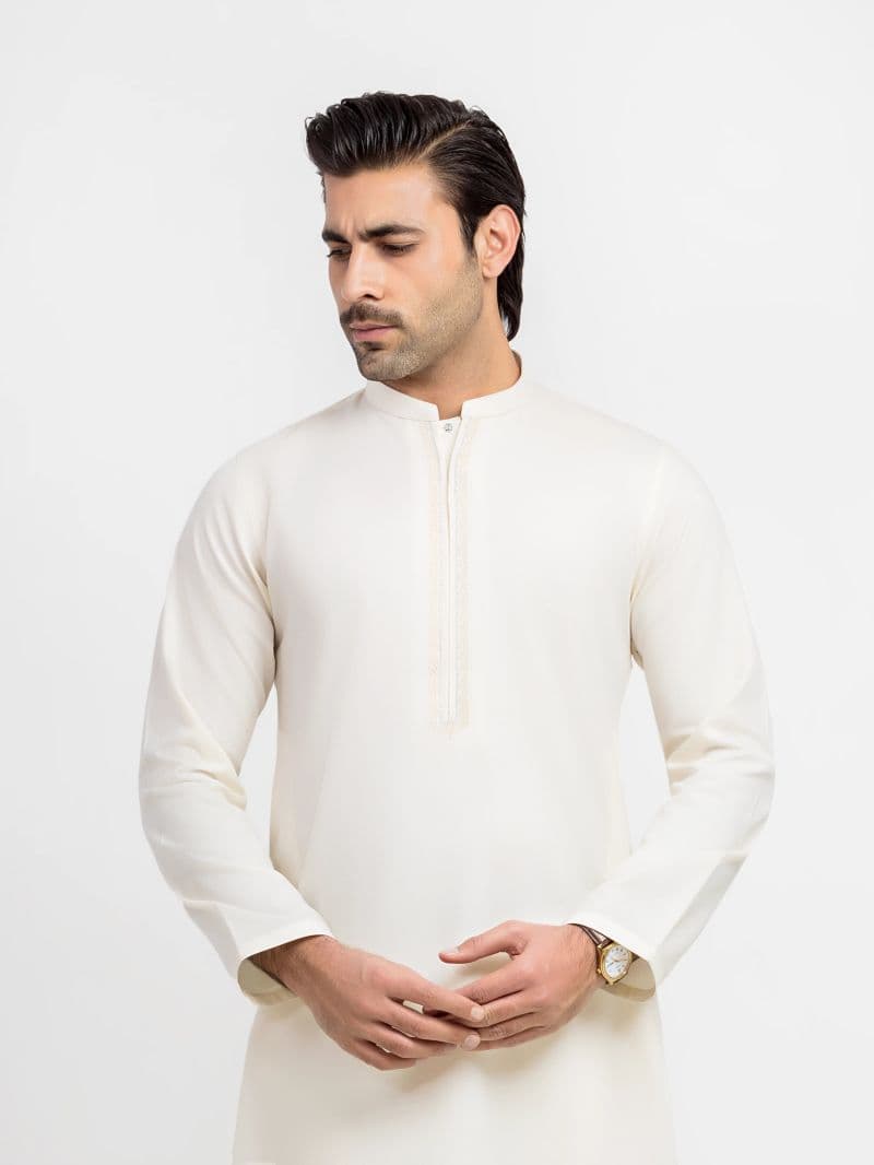 Embroidered Blended Kurta Pajama - EMTKPT5-099 thumbnail