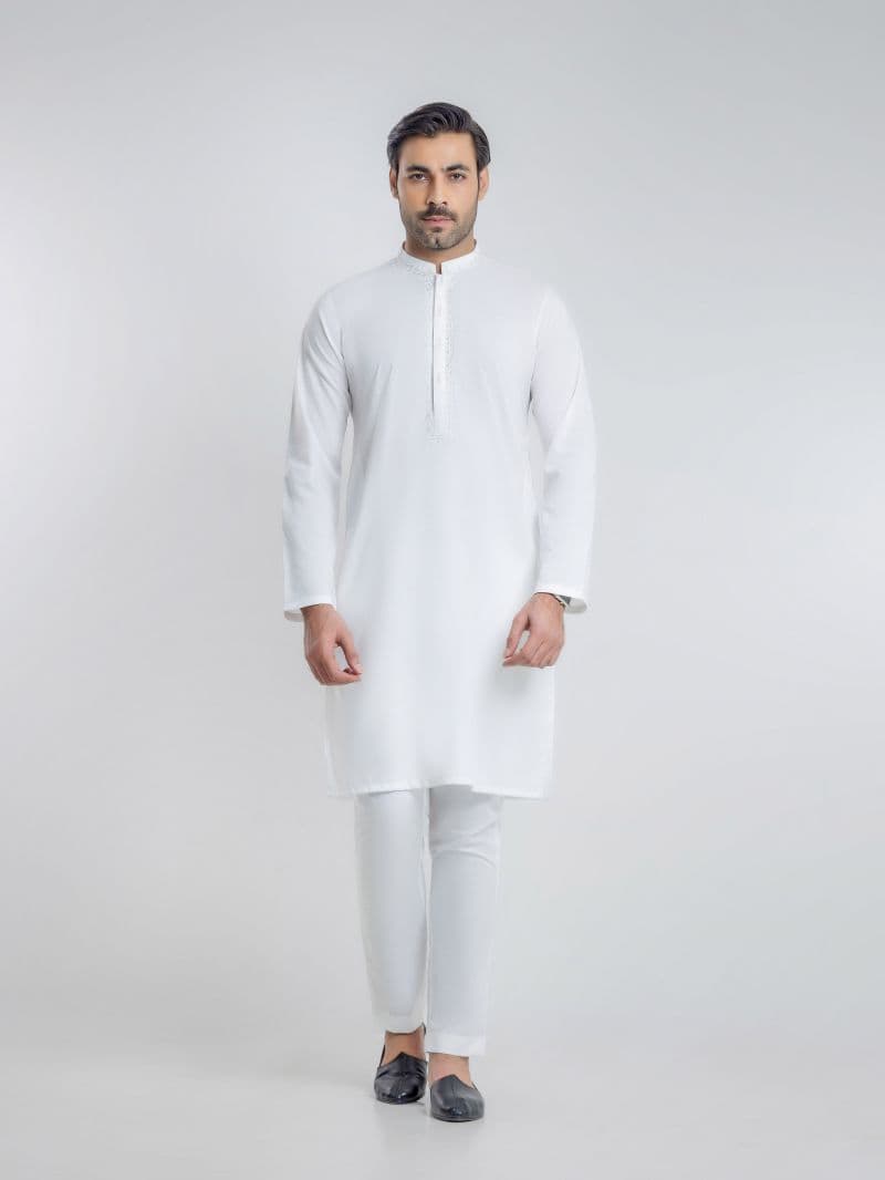 Embroidered Blended Kurta Pajama - EMTKPT6-114
