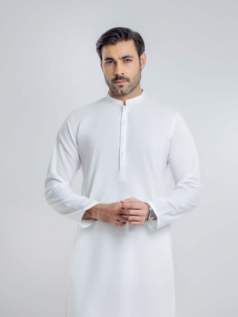 Embroidered Blended Kurta Pajama - EMTKPT6-114