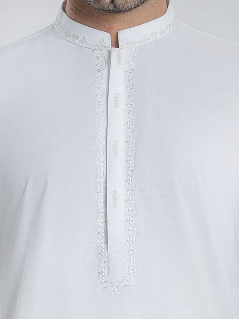 Embroidered Blended Kurta Pajama - EMTKPT6-114