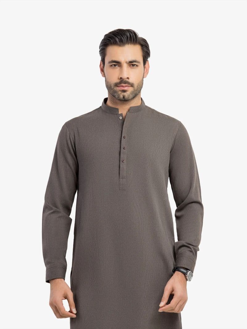 Embroidered Blended Kurta Pajama - EMTKPT5-085 thumbnail