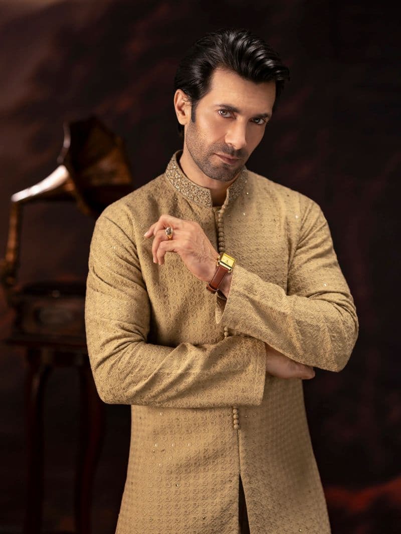 Embroidered Viscose Kurta Pajama - ECMTKP5-017 thumbnail