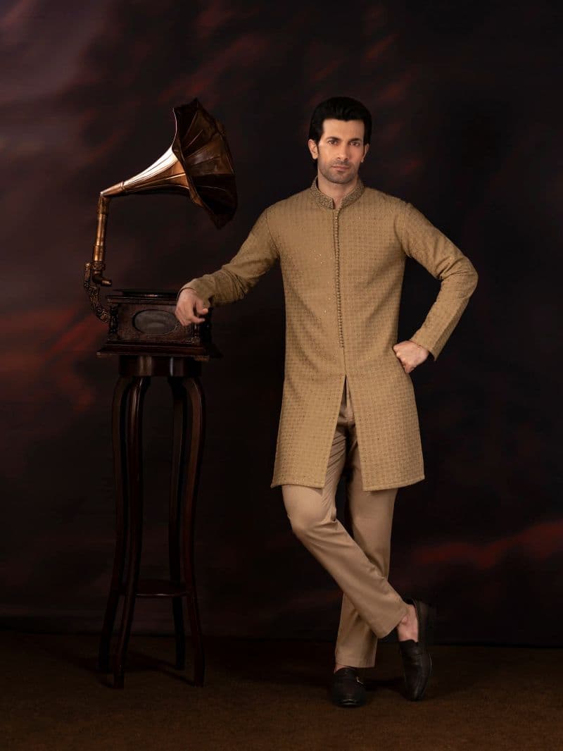 Embroidered Viscose Kurta Pajama - ECMTKP5-017 thumbnail
