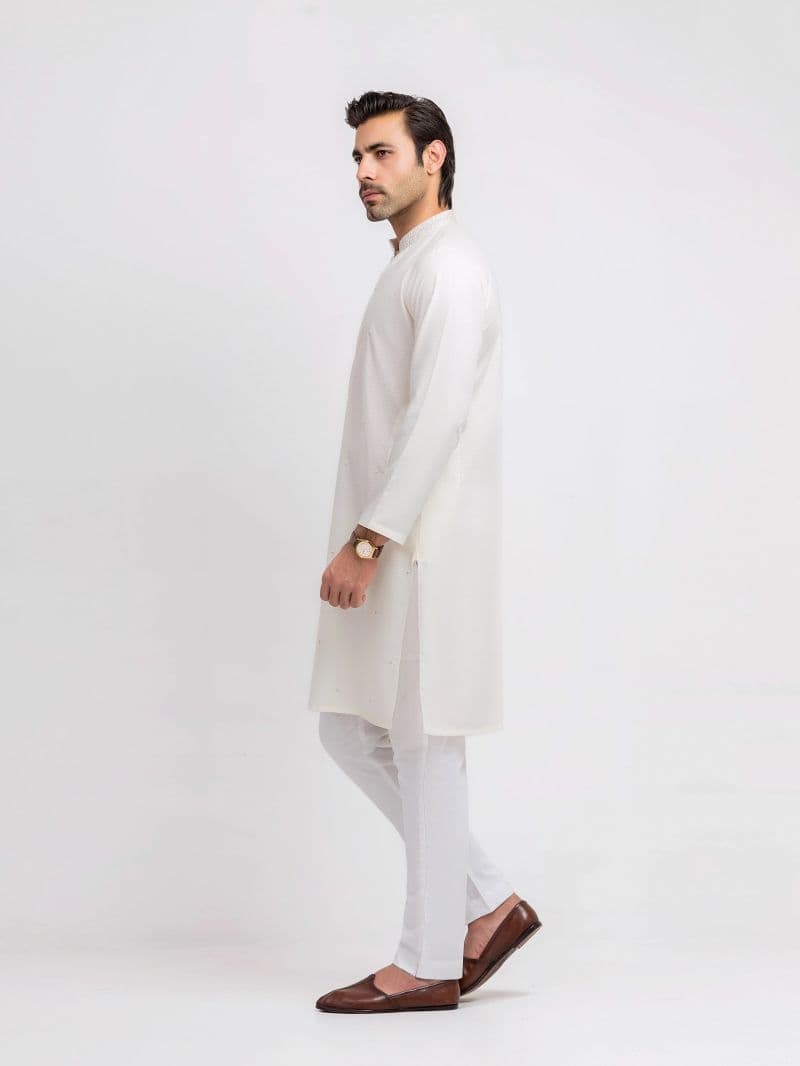 Embroidered Jacquard Kurta - EMTK5-99612