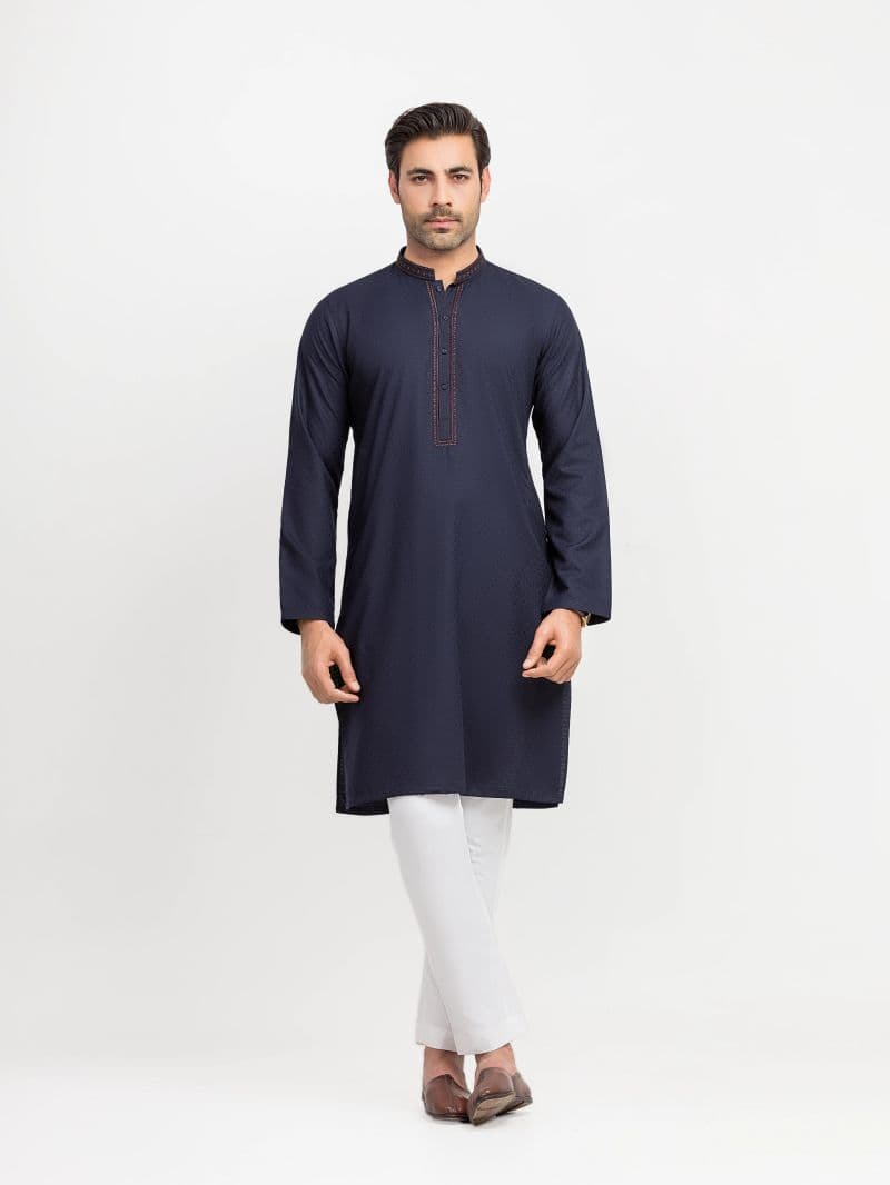 Embroidered Jacquard Kurta - EMTK5-99629
