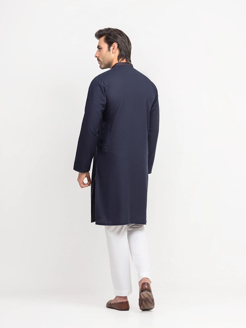 Embroidered Jacquard Kurta - EMTK5-99629