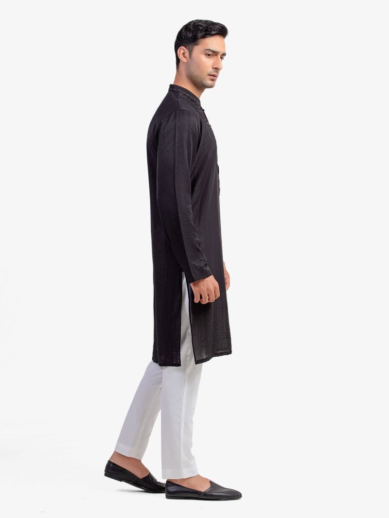 Embroidered Silk Kurta - EMTKC5-155 thumbnail