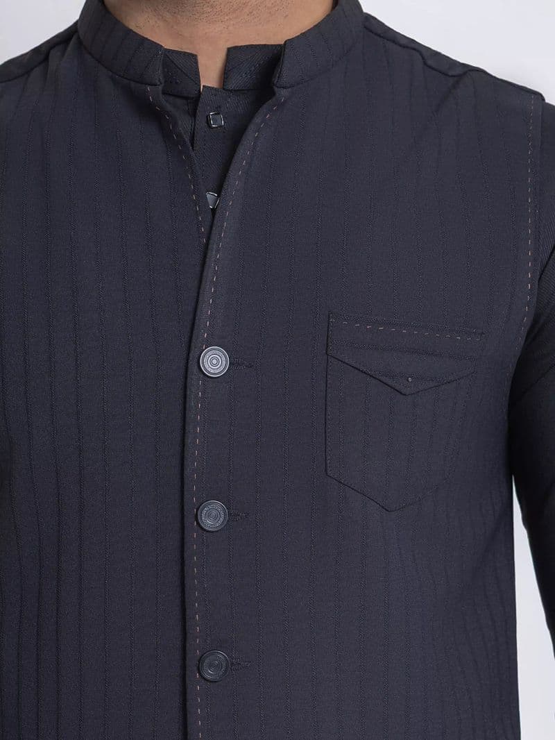 Plain Viscose Waistcoat - EMTWCP6-36018 thumbnail