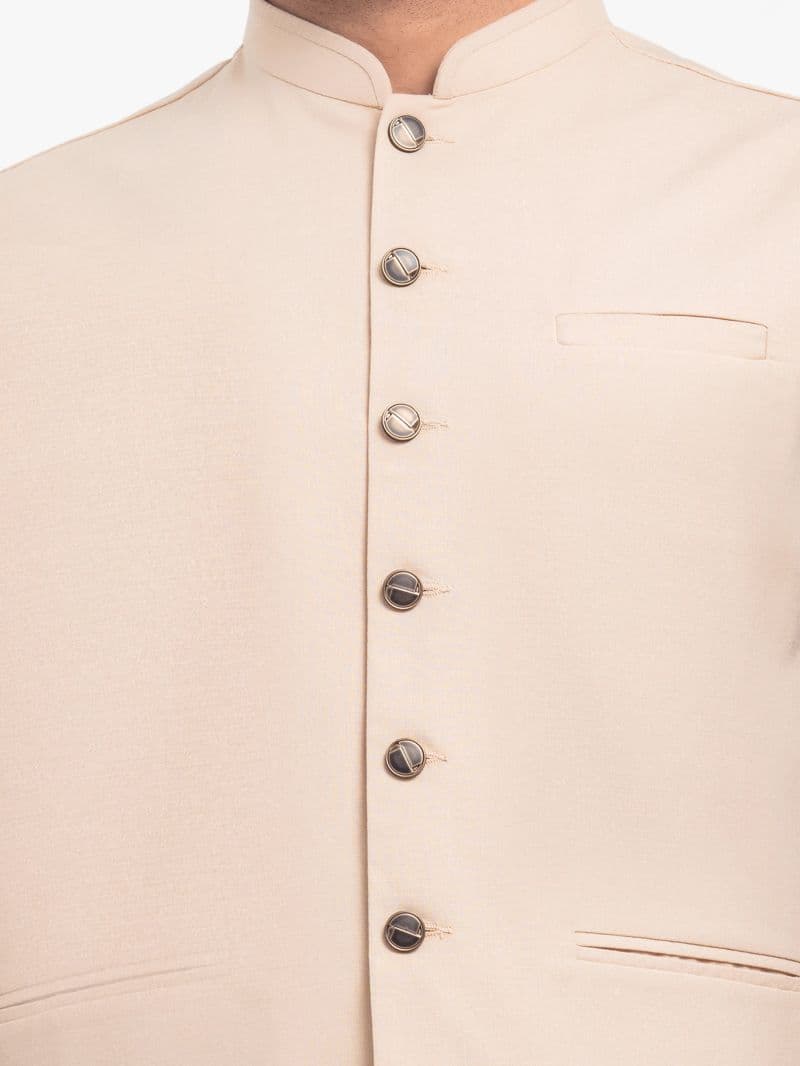 Embroidered Cotton Waistcoat - EMTWC23-35842 thumbnail