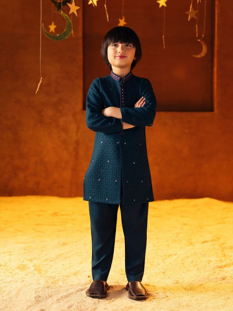 Embroidered Viscose Kurta Pajama - ECBTKP5-004 thumbnail