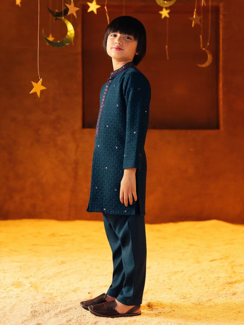 Embroidered Viscose Kurta Pajama - ECBTKP5-004 thumbnail