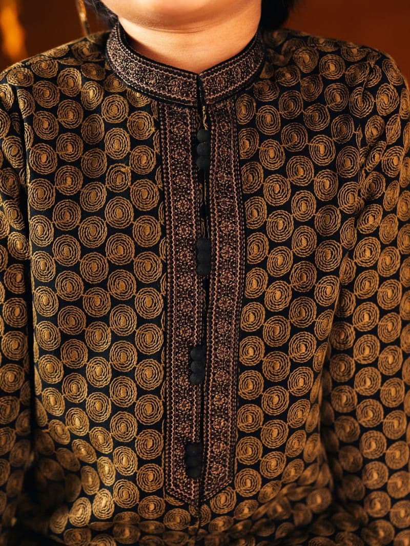 Embroidered Cotton Silk Kurta Pajama - ECBTKP5-005 thumbnail