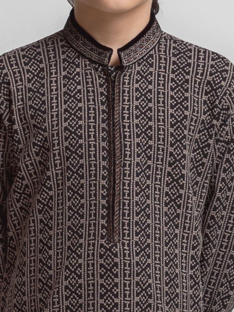 Embroidered Schiffli Kurta Pajama - ECBTKP6-013 thumbnail