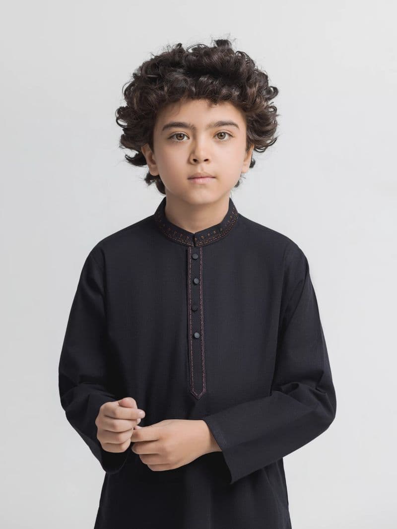 Embroidered Cotton Kurta Pajama - EBTKP6-035