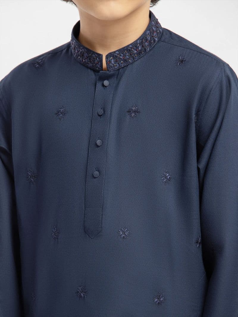 Embroidered Dobby Kurta Pajama - EBTKPC5-002 thumbnail