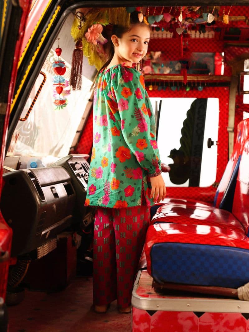 Printed Cambric Co-Ord Set - EGTKP6-74048ST