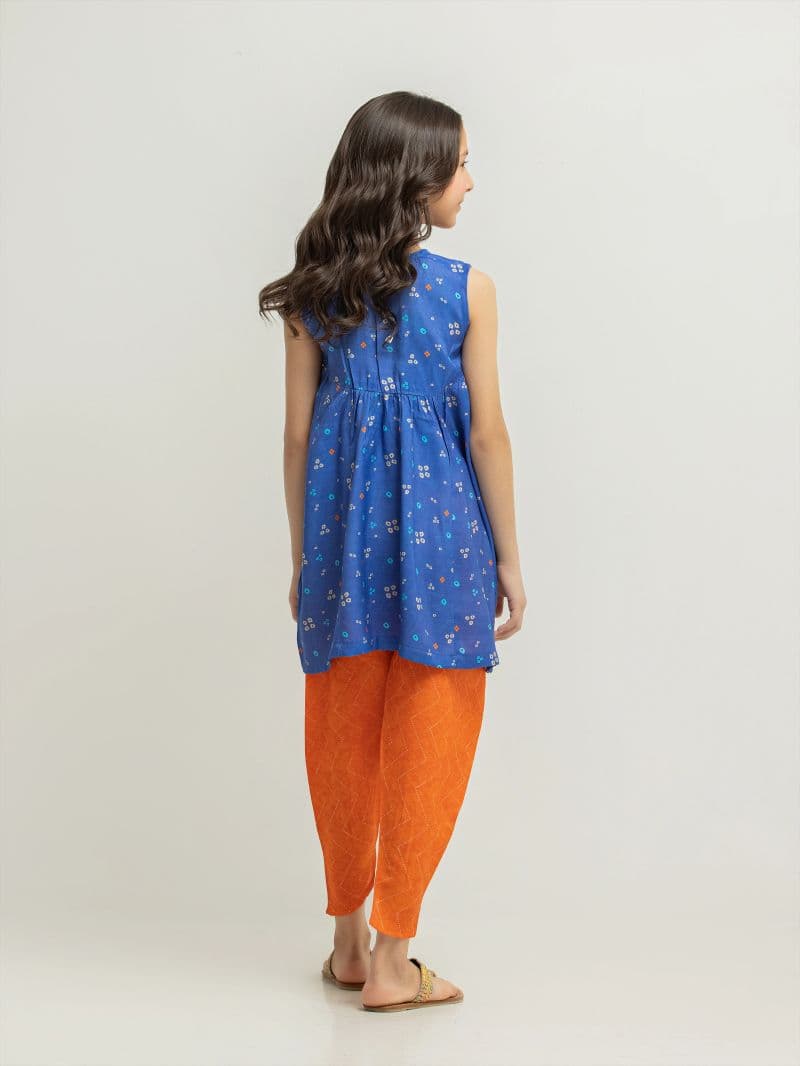Printed Raw Silk Co-Ord Set - EGTKP6-74008ST