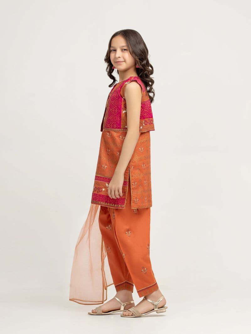 Block Print Cambric Suit - EGTKP5-70796-3P thumbnail