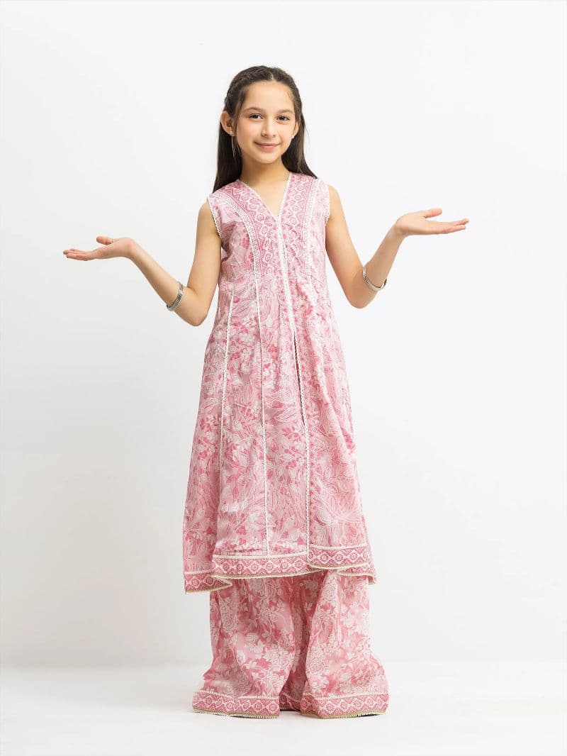 Printed Lawn Gharara Suit - EGTKP5-71020ST thumbnail
