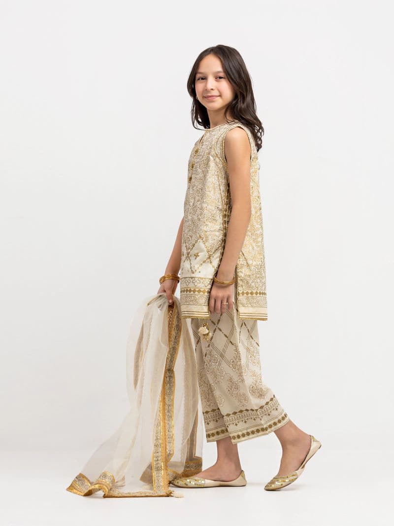 Block Print Cambric Suit - EGTKP5-72000-3P thumbnail
