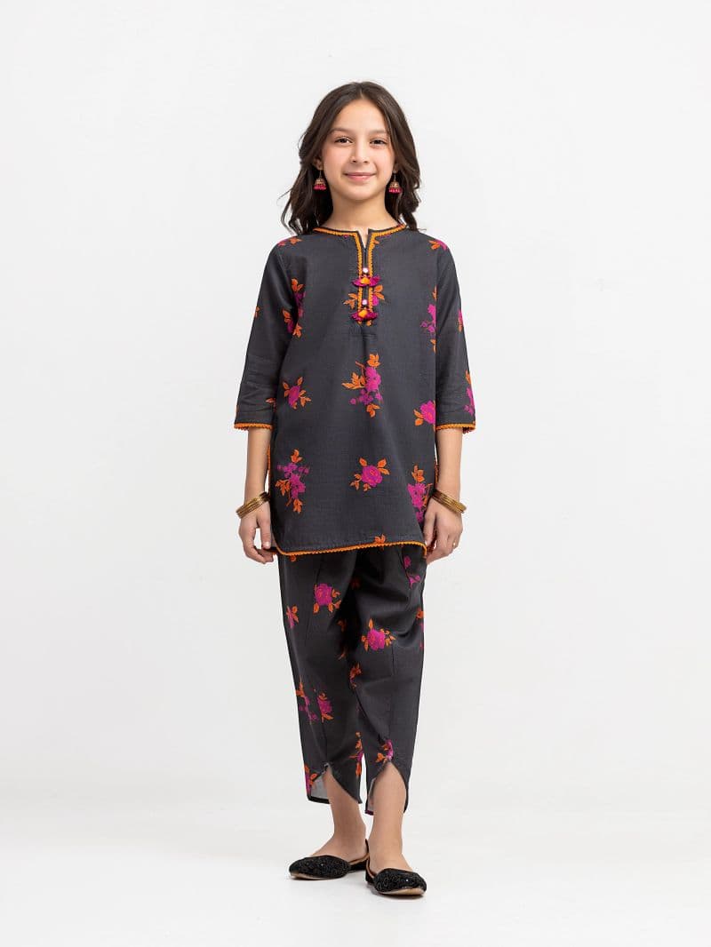 Printed Khaddar Co-Ord Set - EGTKP5-73080ST thumbnail
