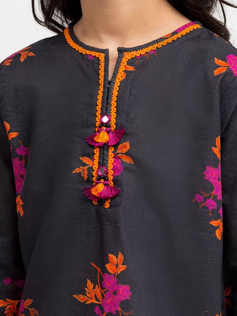 Printed Khaddar Co-Ord Set - EGTKP5-73080ST thumbnail
