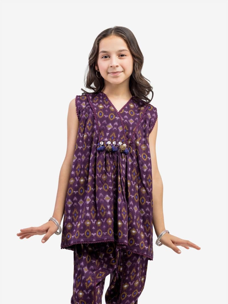 Printed Viscose Co-Ord Set - EGTKP5-73000ST
