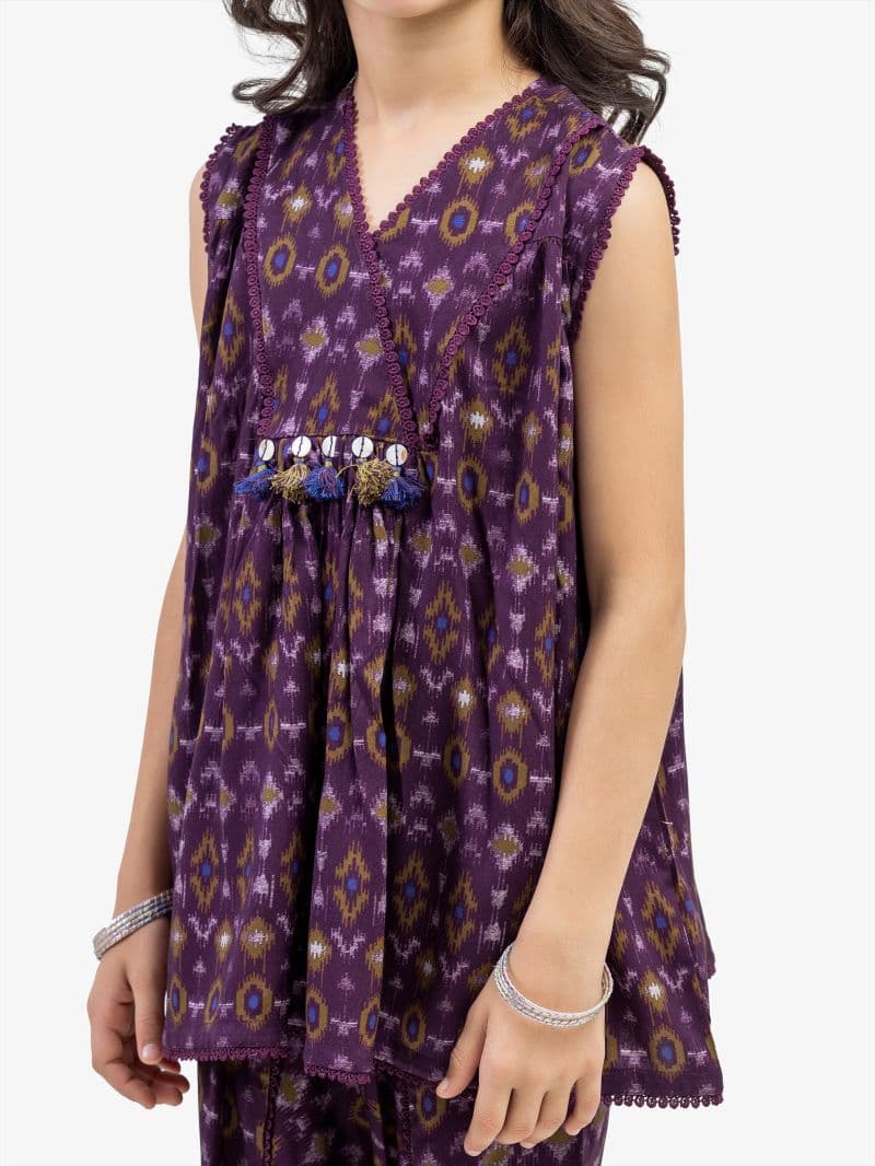 Printed Viscose Co-Ord Set - EGTKP5-73000ST
