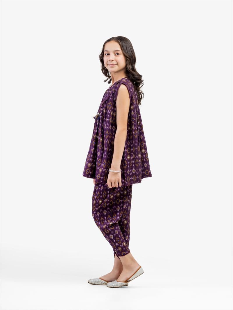 Printed Viscose Co-Ord Set - EGTKP5-73000ST