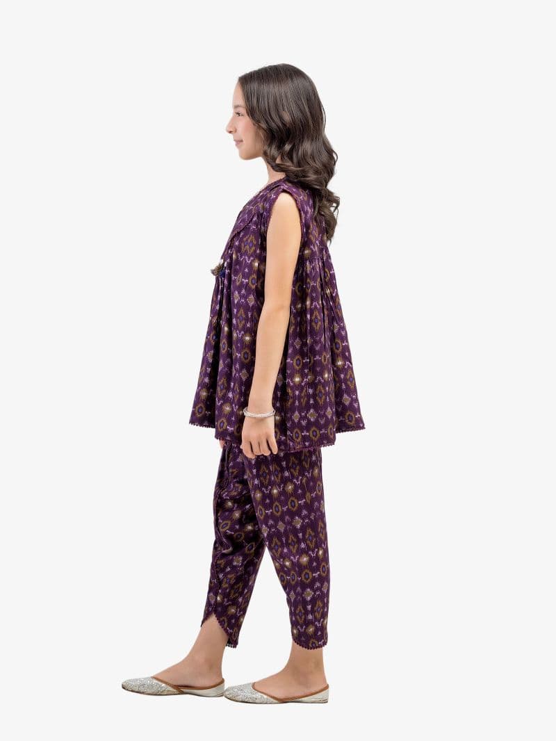 Printed Viscose Co-Ord Set - EGTKP5-73000ST