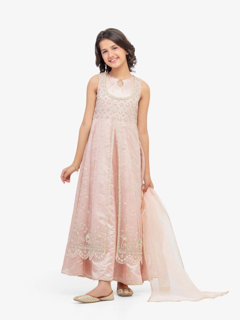 Embroidered Blended Shirt Dupatta - EGTPLED5-50059SD