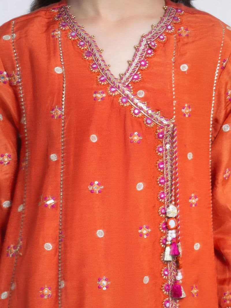 Embroidered Silk Suit - EGTPLED6-50108-3P