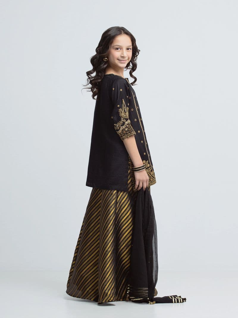 Embroidered Silk Suit - EGTPLED5-50110-3P