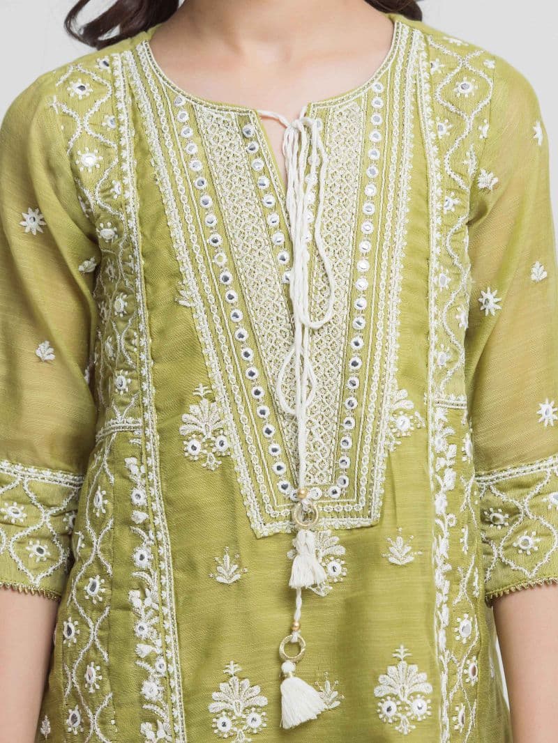 Embroidered Chanderi Suit - EGTPLED5-50093-3P thumbnail